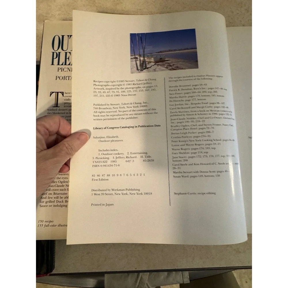 Outdoor Pleasures Martha Stewart Elizabeth Sahatjian 1985 First Edition Cookbook